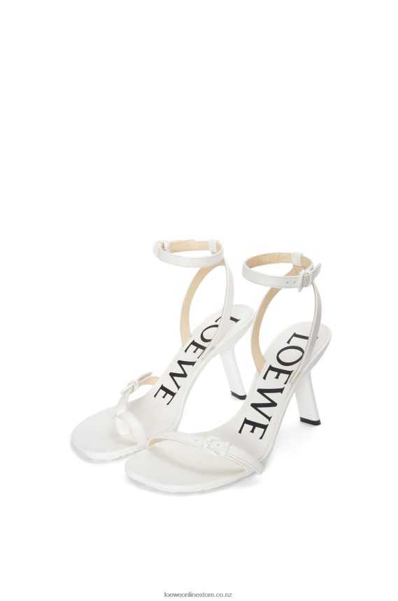 Loewe Women Petal stiletto sandal in lambskin White LH60R675