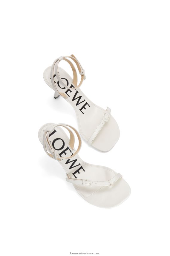 Loewe Women Petal stiletto sandal in lambskin White LH60R675