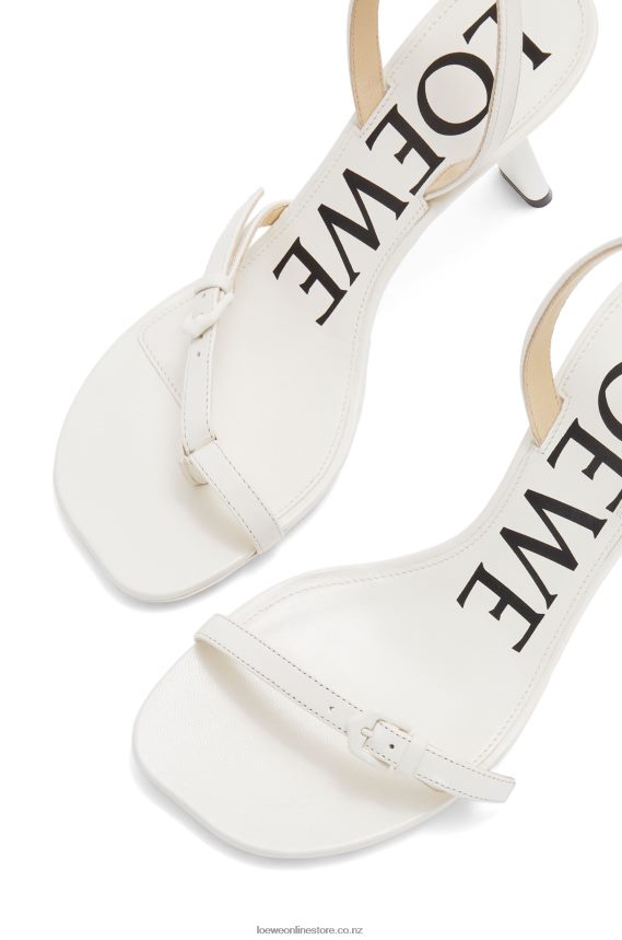 Loewe Women Petal stiletto sandal in lambskin White LH60R675