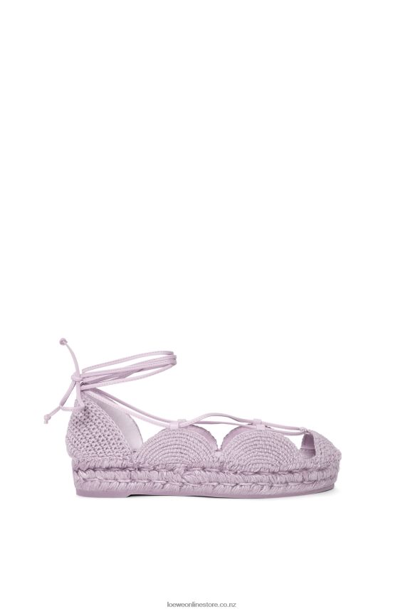 Loewe Women Solar espadrille in jute Lavender LH60R697