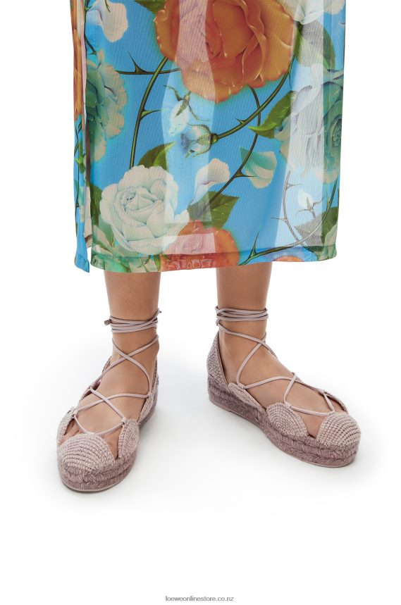 Loewe Women Solar espadrille in jute Lavender LH60R697