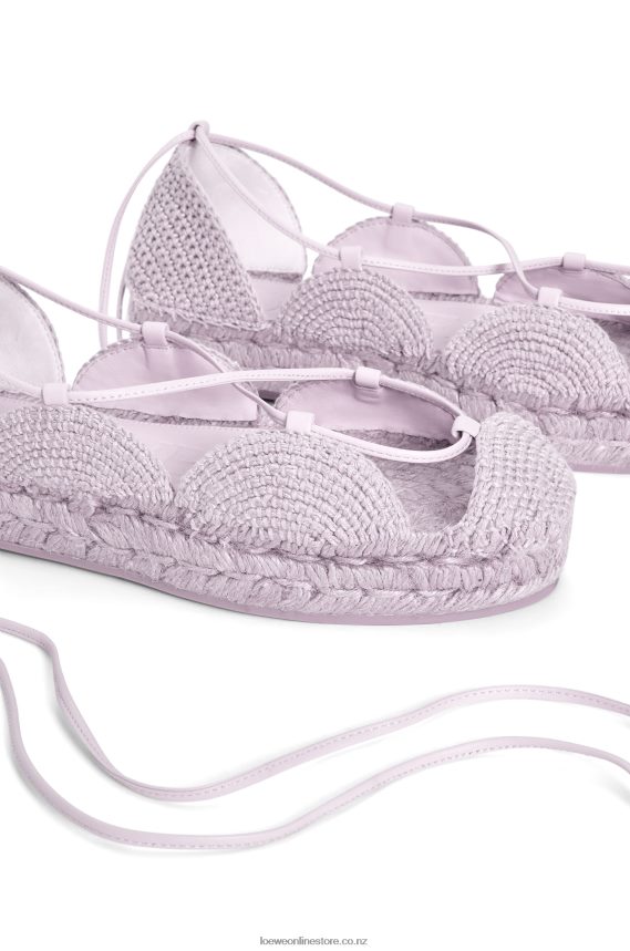 Loewe Women Solar espadrille in jute Lavender LH60R697