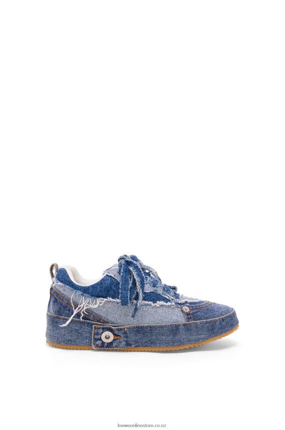 Loewe Women Deconstructed sneaker in denim Washed Denim LH60R658