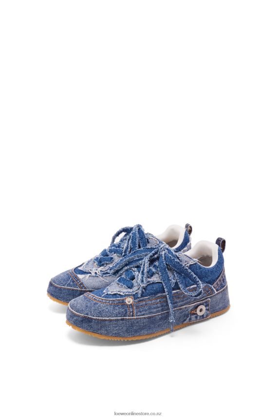 Loewe Women Deconstructed sneaker in denim Washed Denim LH60R658