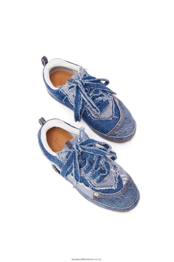 Loewe Women Deconstructed sneaker in denim Washed Denim LH60R658