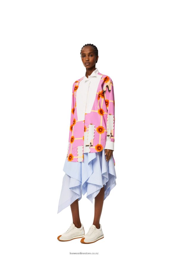 Loewe Women Flow Runner in lambskin and calfskin Soft White LH60R645